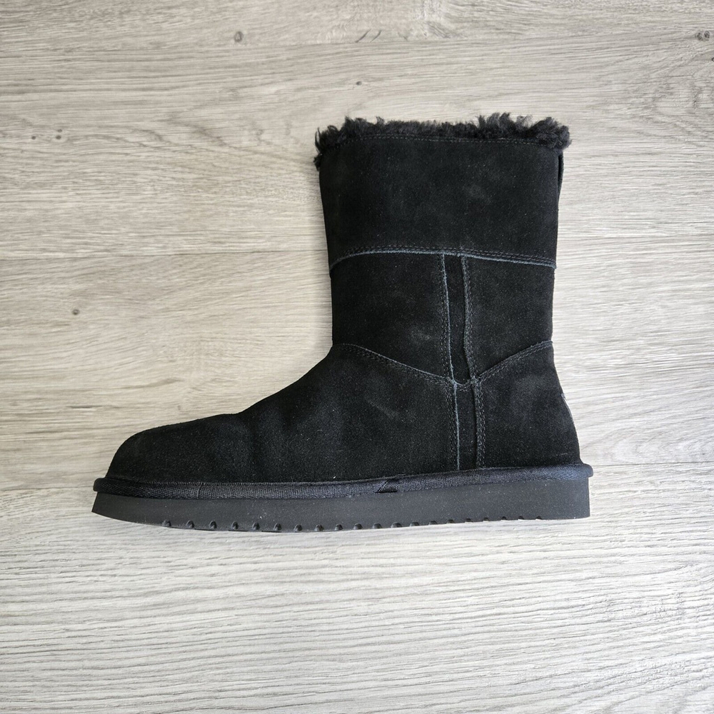 UGG Koolaburra Aribel Short Black Suede Women's Size 8 New in Box Faux Fur - Picture 4 of 11